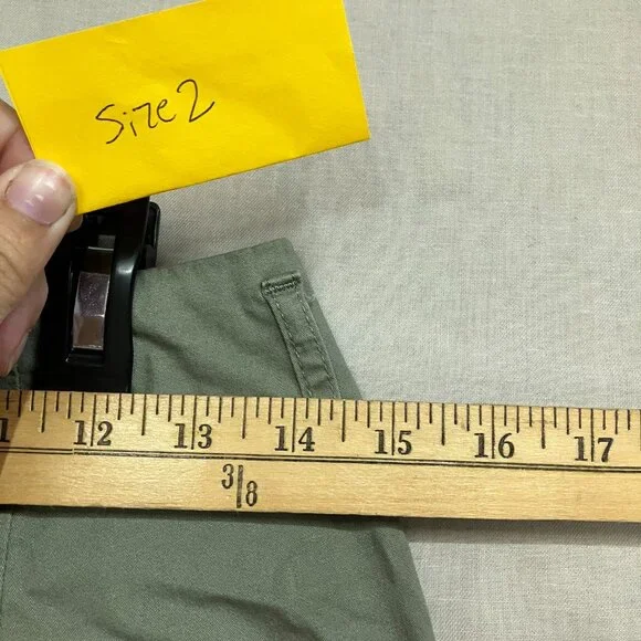 NWT A New Day Women's Olive Green Mid-Rise Straight Leg Stretch Chino Pants - Picture 12 of 16